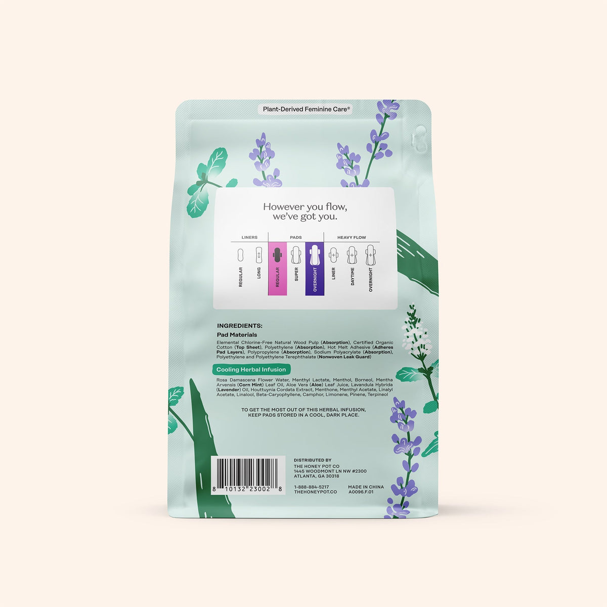 Organic Cotton Cover Cooling Regular Overnight Duo Pads