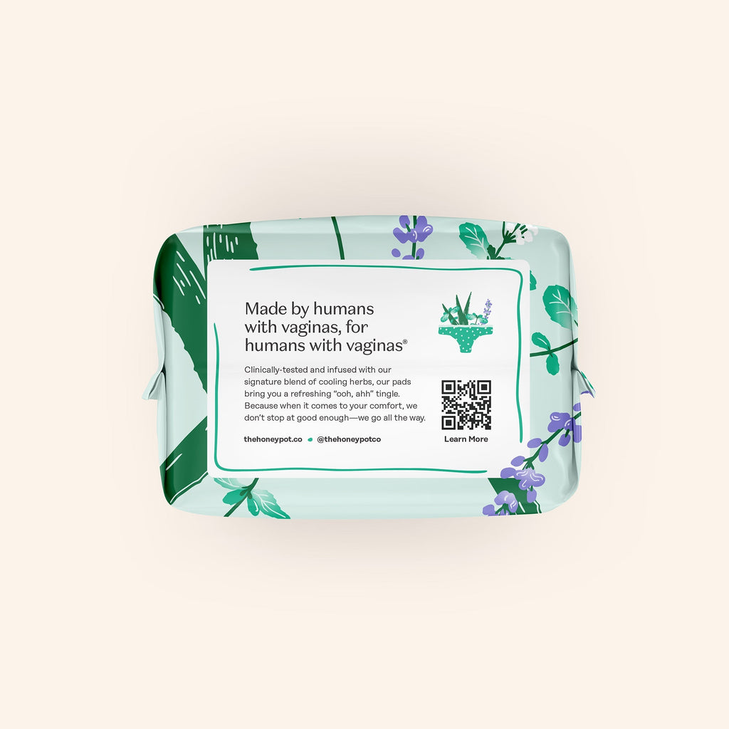 Organic Cotton Cover Cooling Herbal Infusion Super Pads